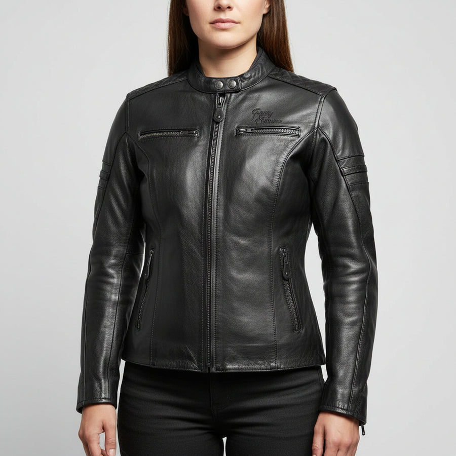 Rusty Stitches Motorjas Leer (38) - Tweedehandsmotorkleding.nl