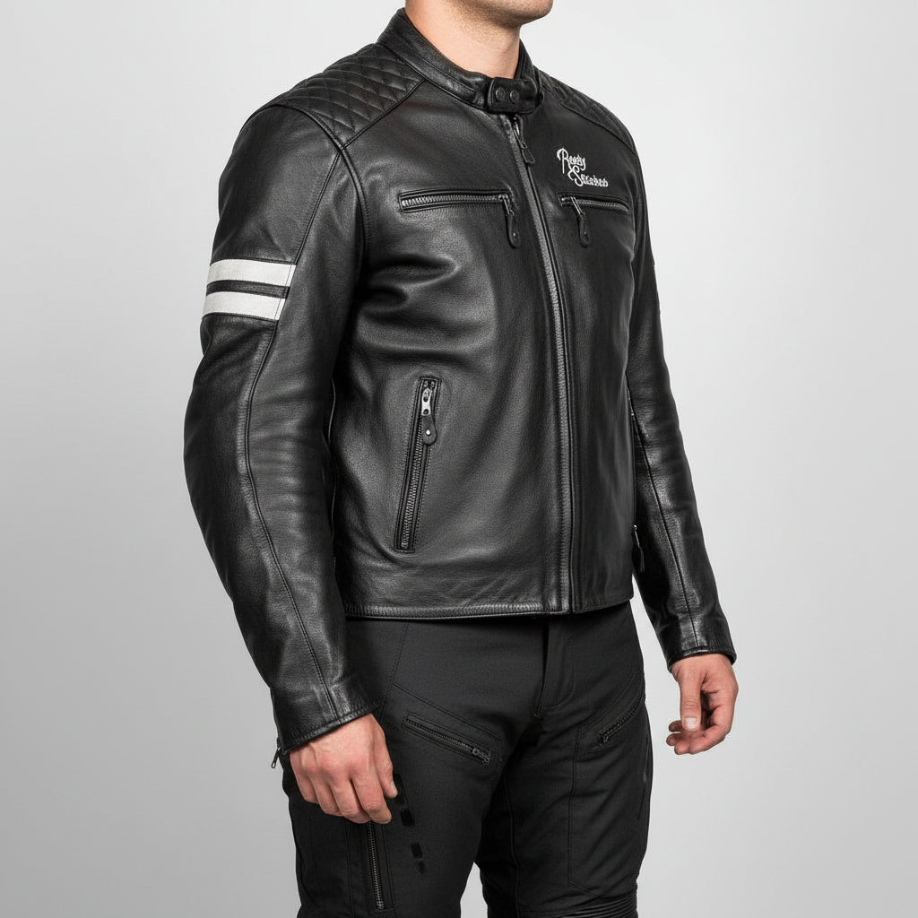 Rusty Stitches Motorjas Leer (XL) - Tweedehandsmotorkleding.nl