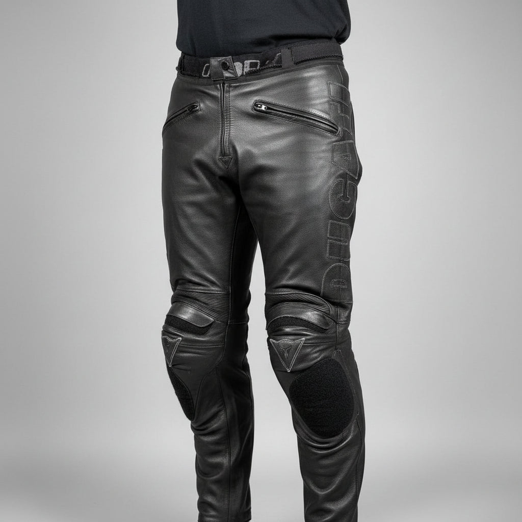 Dainese/Ducati motorbroek leer (52) - Tweedehandsmotorkleding.nl