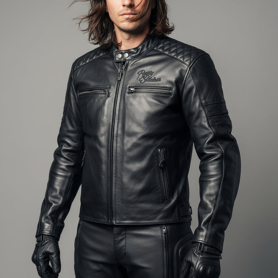 Rusty Stitches Motorjas Leer (L) - Tweedehandsmotorkleding.nl