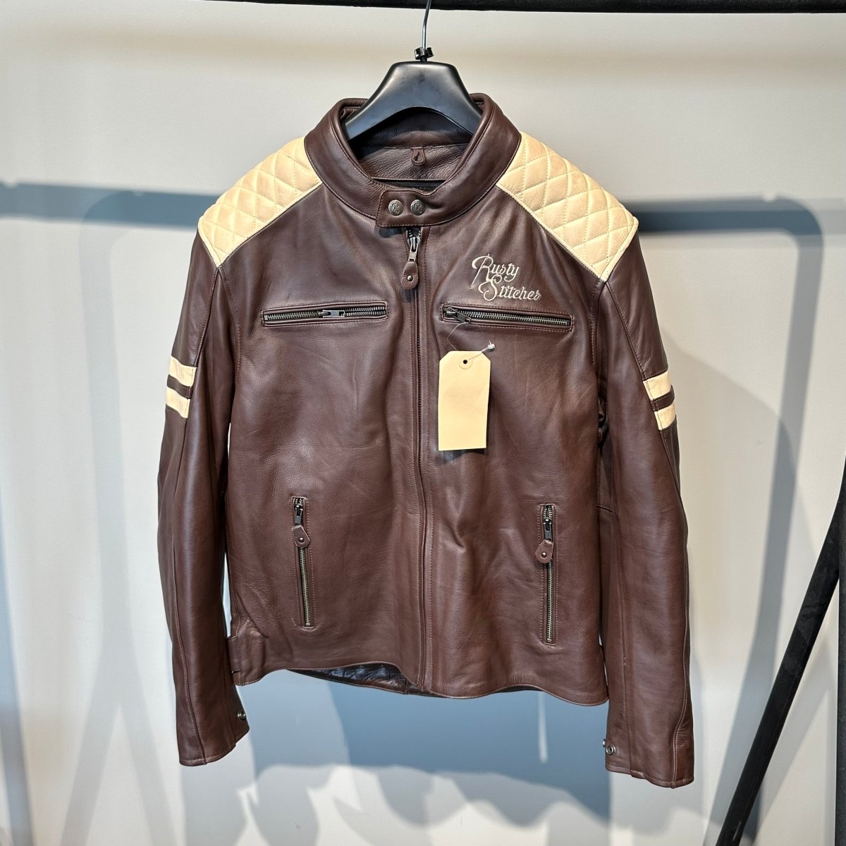 Rusty Stitches Motorjas Leer (L) - Tweedehandsmotorkleding.nl