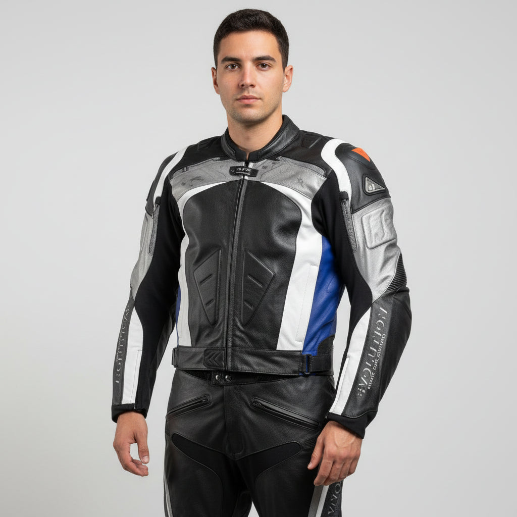 Evolution Motorpak Leer (54) - Tweedehandsmotorkleding.nl