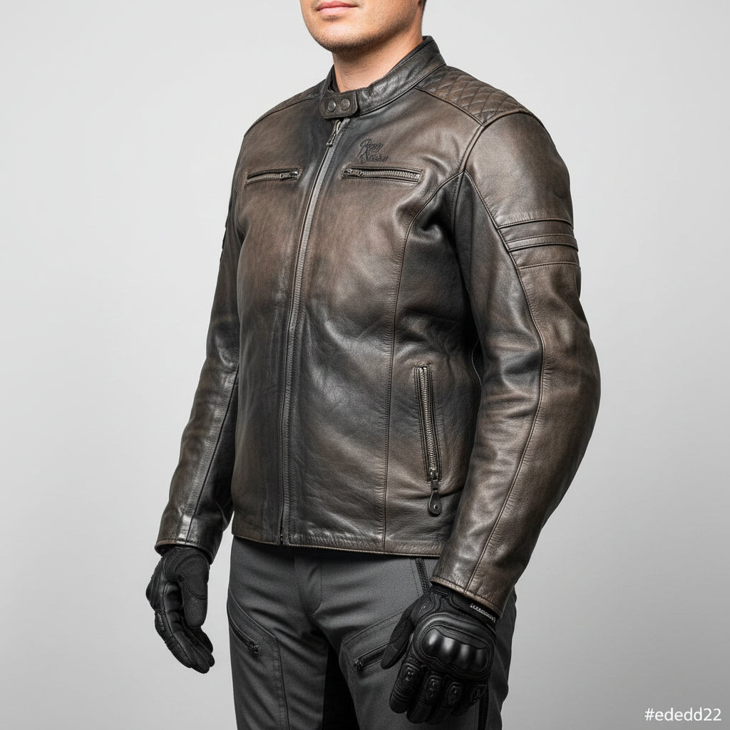 Rusty Stitches Motorjas Leer (XL) - Tweedehandsmotorkleding.nl