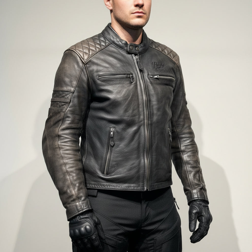 Rusty Stitches Motorjas Leer (L) - Tweedehandsmotorkleding.nl