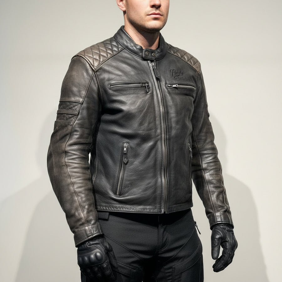 Rusty Stitches Motorjas Leer (L) - Tweedehandsmotorkleding.nl
